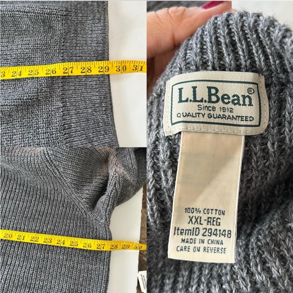L.L. Bean ribbed Crewneck sweater with chunky oversized fit. - Picture 6 of 8